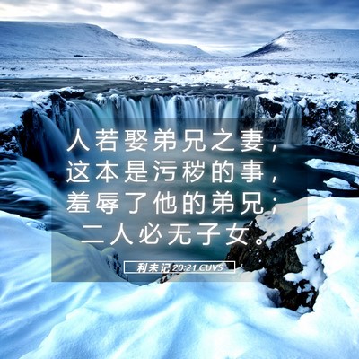 Picture 05 - 利 未 记 20:21 CUVS - 人 若 娶 弟 兄 之 妻 ， 这 本 是 污 - Bible Verse Picture