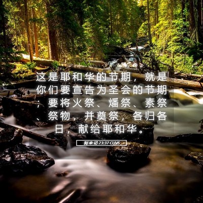 Picture 05 - 利 未 记 23:37 CUVS - 这 是 耶 和 华 的 节 期 ， 就 是 你 - Bible Verse Picture