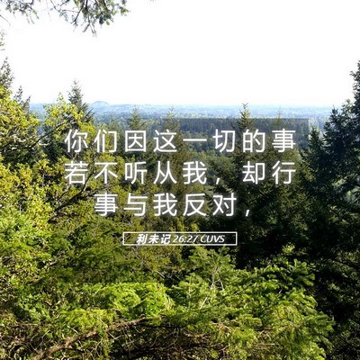 Picture 05 - 利 未 记 26:27 CUVS - 你 们 因 这 一 切 的 事 若 不 听 从 - Bible Verse Picture