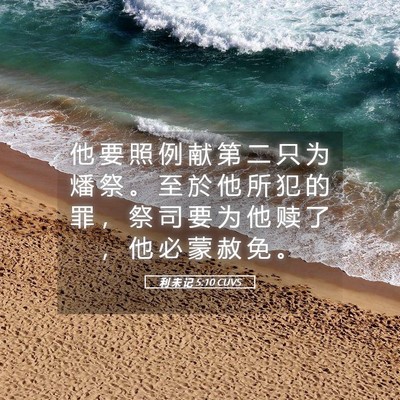 Picture 05 - 利 未 记 5:10 CUVS - 他 要 照 例 献 第 二 只 为 燔 祭 。 - Bible Verse Picture