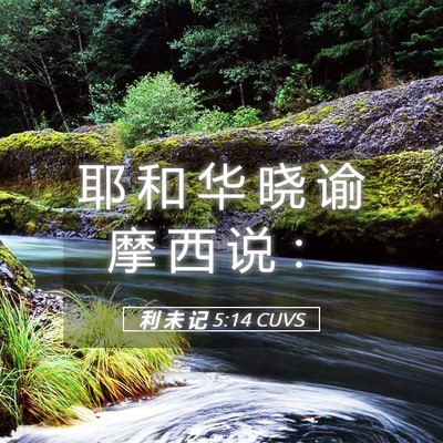 Picture 05 - 利 未 记 5:14 CUVS - 耶 和 华 晓 谕 摩 西 说 - Bible Verse Picture