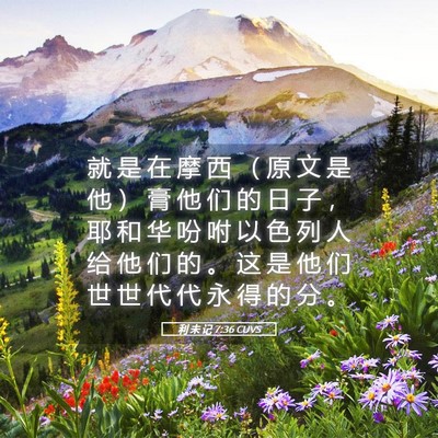 Picture 05 - 利 未 记 7:36 CUVS - 就 是 在 摩 西 （ 原 文 是 他 ） 膏 - Bible Verse Picture