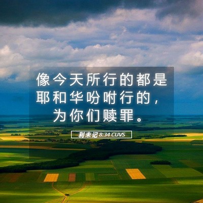 Picture 05 - 利 未 记 8:34 CUVS - 像 今 天 所 行 的 都 是 耶 和 华 吩 - Bible Verse Picture
