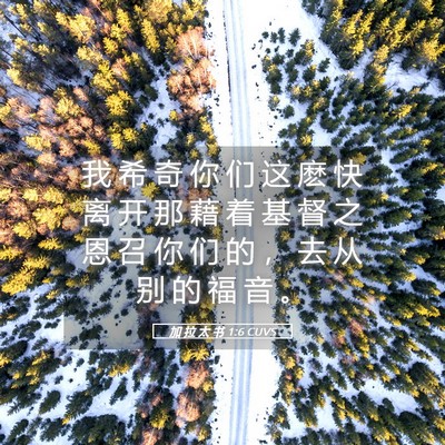 Picture 05 - 加 拉 太 书 1:6 CUVS - 我 希 奇 你 们 这 麽 快 离 开 那 藉 - Bible Verse Picture