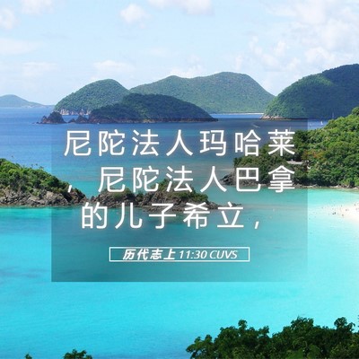Picture 05 - 历 代 志 上 11:30 CUVS - 尼 陀 法 人 玛 哈 莱 ， 尼 陀 法 人 - Bible Verse Picture