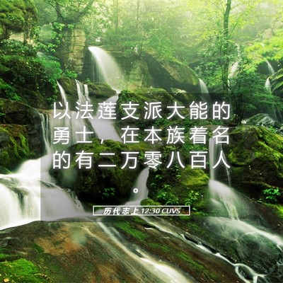 Picture 05 - 历 代 志 上 12:30 CUVS - 以 法 莲 支 派 大 能 的 勇 士 ， 在 - Bible Verse Picture