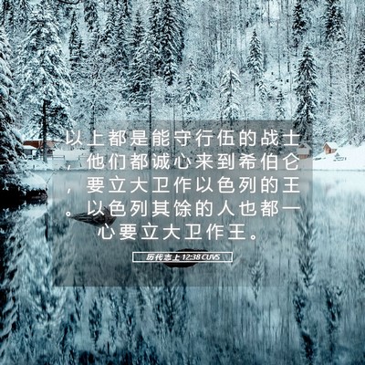 Picture 05 - 历 代 志 上 12:38 CUVS - 以 上 都 是 能 守 行 伍 的 战 士 ， - Bible Verse Picture