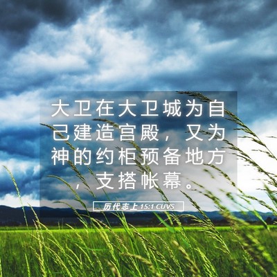 Picture 05 - 历 代 志 上 15:1 CUVS - 大 卫 在 大 卫 城 为 自 己 建 造 宫 - Bible Verse Picture