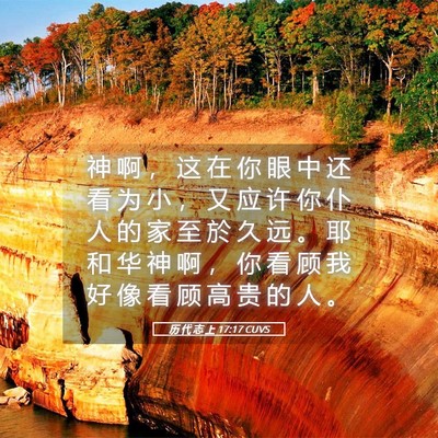 Picture 05 - 历 代 志 上 17:17 CUVS - 神 啊 ， 这 在 你 眼 中 还 看 为 小 - Bible Verse Picture