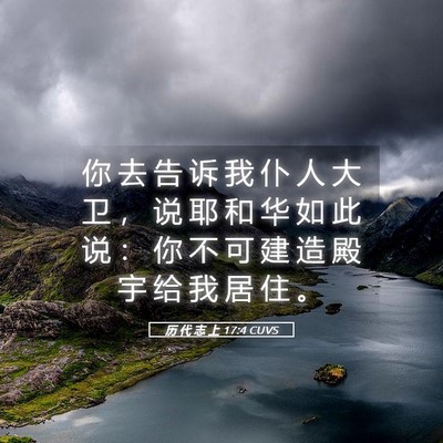 Picture 05 - 历 代 志 上 17:4 CUVS - 你 去 告 诉 我 仆 人 大 卫 ， 说 耶 - Bible Verse Picture