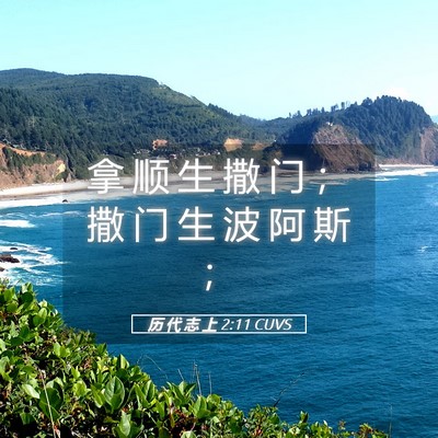 Picture 05 - 历 代 志 上 2:11 CUVS - 拿 顺 生 撒 门 ； 撒 门 生 波 阿 斯 - Bible Verse Picture