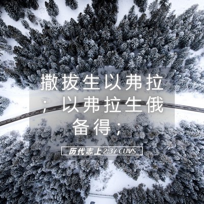 Picture 05 - 历 代 志 上 2:37 CUVS - 撒 拔 生 以 弗 拉 ； 以 弗 拉 生 俄 - Bible Verse Picture