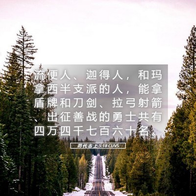 Picture 05 - 历 代 志 上 5:18 CUVS - 流 便 人 、 迦 得 人 ， 和 玛 拿 西 - Bible Verse Picture