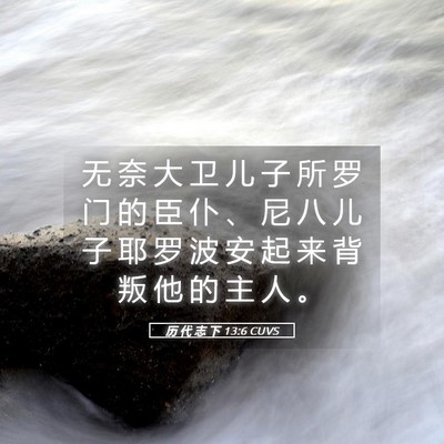 Picture 05 - 历 代 志 下 13:6 CUVS - 无 奈 大 卫 儿 子 所 罗 门 的 臣 仆 - Bible Verse Picture