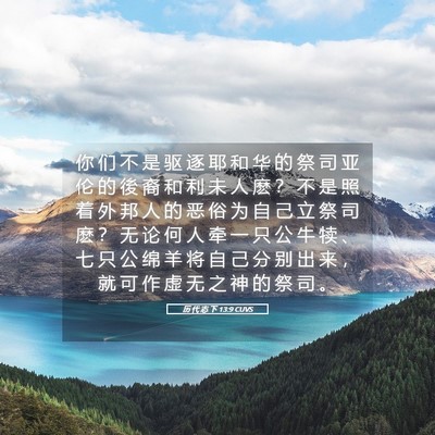 Picture 05 - 历 代 志 下 13:9 CUVS - 你 们 不 是 驱 逐 耶 和 华 的 祭 司 - Bible Verse Picture