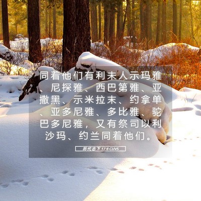 Picture 05 - 历 代 志 下 17:8 CUVS - 同 着 他 们 有 利 未 人 示 玛 雅 、 - Bible Verse Picture
