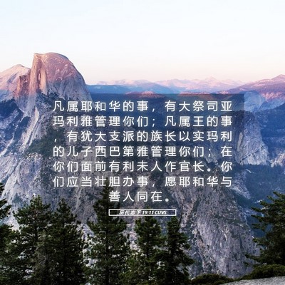 Picture 05 - 历 代 志 下 19:11 CUVS - 凡 属 耶 和 华 的 事 ， 有 大 祭 司 - Bible Verse Picture