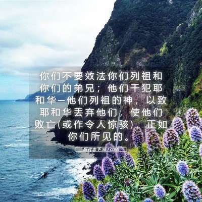 Picture 05 - 历 代 志 下 30:7 CUVS - 你 们 不 要 效 法 你 们 列 祖 和 你 - Bible Verse Picture