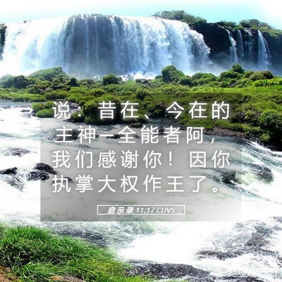 Picture 05 - 启 示 录 11:17 CUVS - 说 ： 昔 在 、 今 在 的 主 神 ─ 全 - Bible Verse Picture