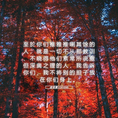 Picture 05 - 启 示 录 2:24 CUVS - 至 於 你 们 推 雅 推 喇 其 馀 的 人 - Bible Verse Picture