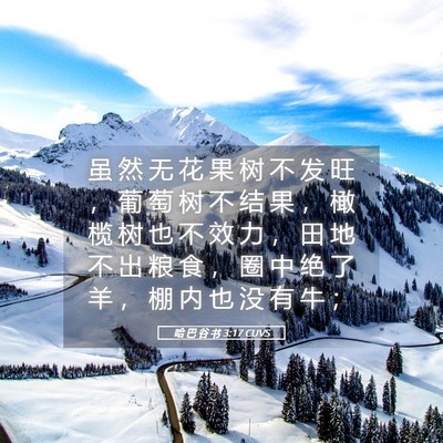 Picture 05 - 哈 巴 谷 书 3:17 CUVS - 虽 然 无 花 果 树 不 发 旺 ， 葡 萄 - Bible Verse Picture
