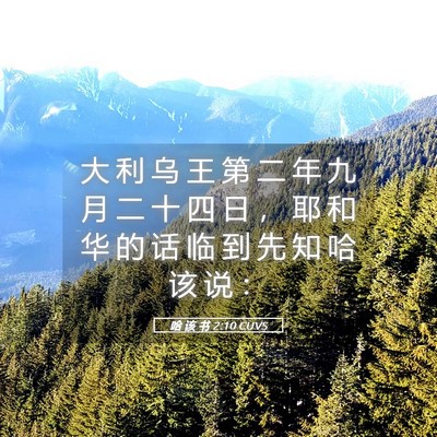 Picture 05 - 哈 该 书 2:10 CUVS - 大 利 乌 王 第 二 年 九 月 二 十 四 - Bible Verse Picture