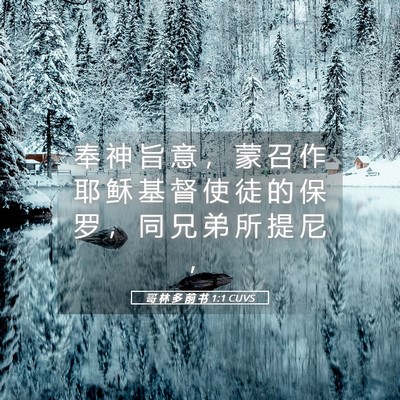 Picture 05 - 哥 林 多 前 书 1:1 CUVS - 奉 神 旨 意 ， 蒙 召 作 耶 稣 基 督 - Bible Verse Picture