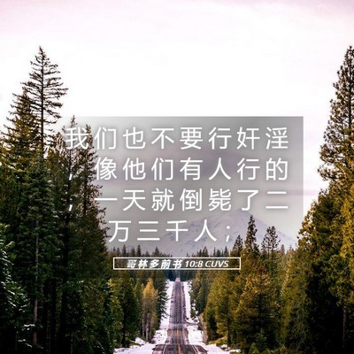 Picture 05 - 哥 林 多 前 书 10:8 CUVS - 我 们 也 不 要 行 奸 淫 ， 像 他 们 - Bible Verse Picture