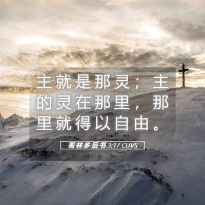 Picture 05 - 哥 林 多 后 书 3:17 CUVS - 主 就 是 那 灵 ； 主 的 灵 在 那 里 - Bible Verse Picture