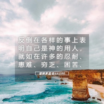 Picture 05 - 哥 林 多 后 书 6:4 CUVS - 反 倒 在 各 样 的 事 上 表 明 自 己 - Bible Verse Picture