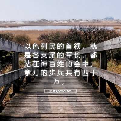 Picture 05 - 士 师 记 20:2 CUVS - 以 色 列 民 的 首 领 ， 就 是 各 支 - Bible Verse Picture