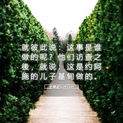 Picture 05 - 士 师 记 6:29 CUVS - 就 彼 此 说 ： 这 事 是 谁 做 的 呢 - Bible Verse Picture