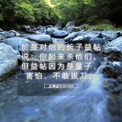 Picture 05 - 士 师 记 8:20 CUVS - 於 是 对 他 的 长 子 益 帖 说 ： 你 - Bible Verse Picture
