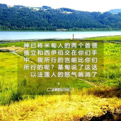 Picture 05 - 士 师 记 8:3 CUVS - 神 已 将 米 甸 人 的 两 个 首 领 俄 - Bible Verse Picture