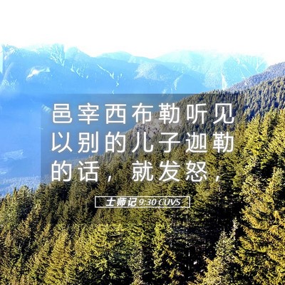 Picture 05 - 士 师 记 9:30 CUVS - 邑 宰 西 布 勒 听 见 以 别 的 儿 子 - Bible Verse Picture