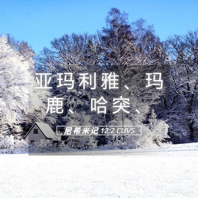 Picture 05 - 尼 希 米 记 12:2 CUVS - 亚 玛 利 雅 、 玛 鹿 、 哈 突 - Bible Verse Picture