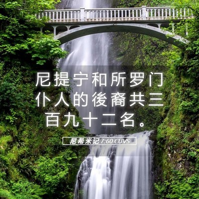 Picture 05 - 尼 希 米 记 7:60 CUVS - 尼 提 宁 和 所 罗 门 仆 人 的 後 裔 - Bible Verse Picture
