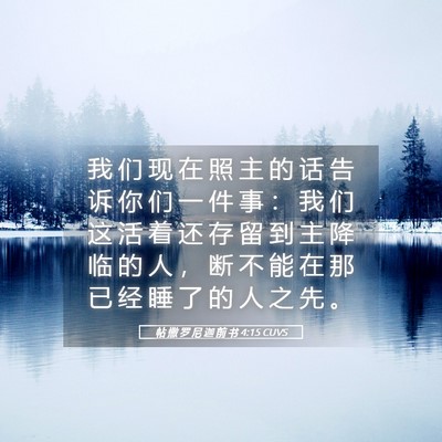 Picture 05 - 帖 撒 罗 尼 迦 前 书 4:15 CUVS - 我 们 现 在 照 主 的 话 告 诉 你 们 - Bible Verse Picture
