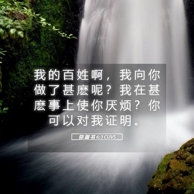 Picture 05 - 弥 迦 书 6:3 CUVS - 我 的 百 姓 啊 ， 我 向 你 做 了 甚 - Bible Verse Picture