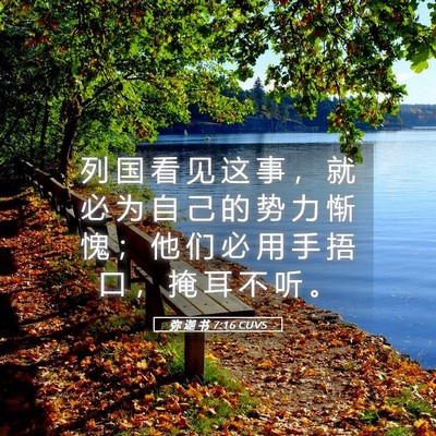 Picture 05 - 弥 迦 书 7:16 CUVS - 列 国 看 见 这 事 ， 就 必 为 自 己 - Bible Verse Picture