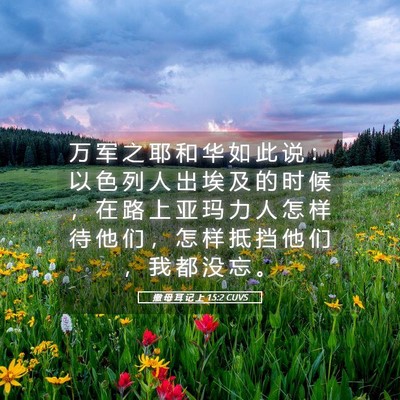 Picture 05 - 撒 母 耳 记 上 15:2 CUVS - 万 军 之 耶 和 华 如 此 说 ： 以 色 - Bible Verse Picture