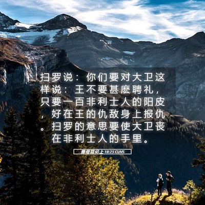 Picture 05 - 撒 母 耳 记 上 18:25 CUVS - 扫 罗 说 ： 你 们 要 对 大 卫 这 样 - Bible Verse Picture