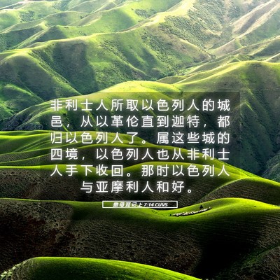 Picture 05 - 撒 母 耳 记 上 7:14 CUVS - 非 利 士 人 所 取 以 色 列 人 的 城 - Bible Verse Picture