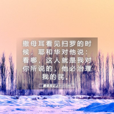 Picture 05 - 撒 母 耳 记 上 9:17 CUVS - 撒 母 耳 看 见 扫 罗 的 时 候 ， 耶 - Bible Verse Picture