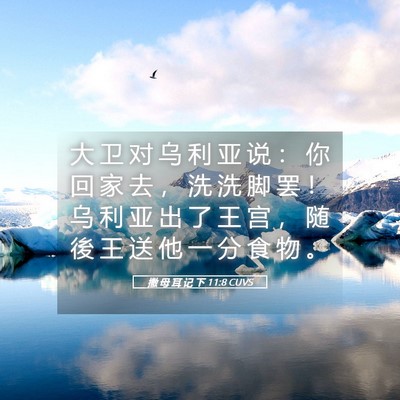 Picture 05 - 撒 母 耳 记 下 11:8 CUVS - 大 卫 对 乌 利 亚 说 ： 你 回 家 去 - Bible Verse Picture