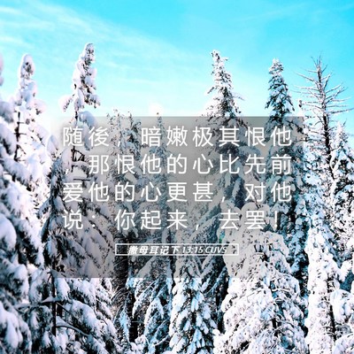 Picture 05 - 撒 母 耳 记 下 13:15 CUVS - 随 後 ， 暗 嫩 极 其 恨 他 ， 那 恨 - Bible Verse Picture