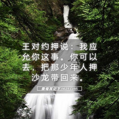 Picture 05 - 撒 母 耳 记 下 14:21 CUVS - 王 对 约 押 说 ： 我 应 允 你 这 事 - Bible Verse Picture