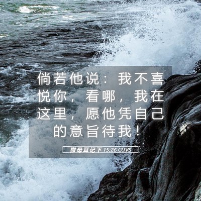 Picture 05 - 撒 母 耳 记 下 15:26 CUVS - 倘 若 他 说 ： 我 不 喜 悦 你 ， 看 - Bible Verse Picture