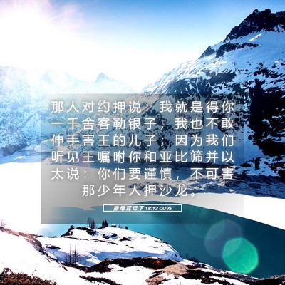 Picture 05 - 撒 母 耳 记 下 18:12 CUVS - 那 人 对 约 押 说 ： 我 就 是 得 你 - Bible Verse Picture