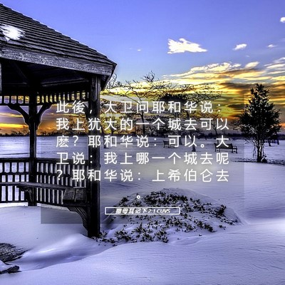 Picture 05 - 撒 母 耳 记 下 2:1 CUVS - 此 後 ， 大 卫 问 耶 和 华 说 ： 我 - Bible Verse Picture